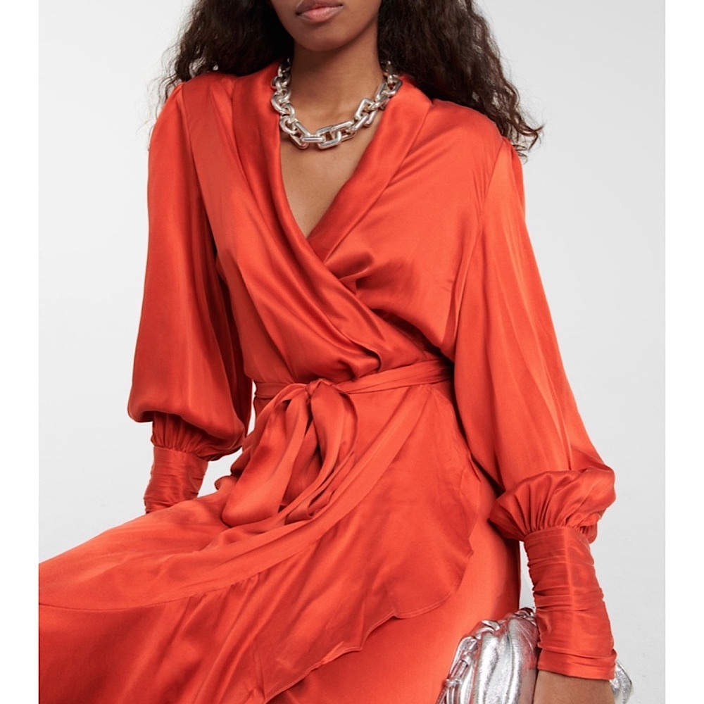 zimmermann red silk wrap dress Zimmermann Silk Wrap Dress - Burgundy Dresses, Clothing - WZI29888